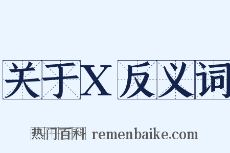 关于X反义词是什么意思的图片